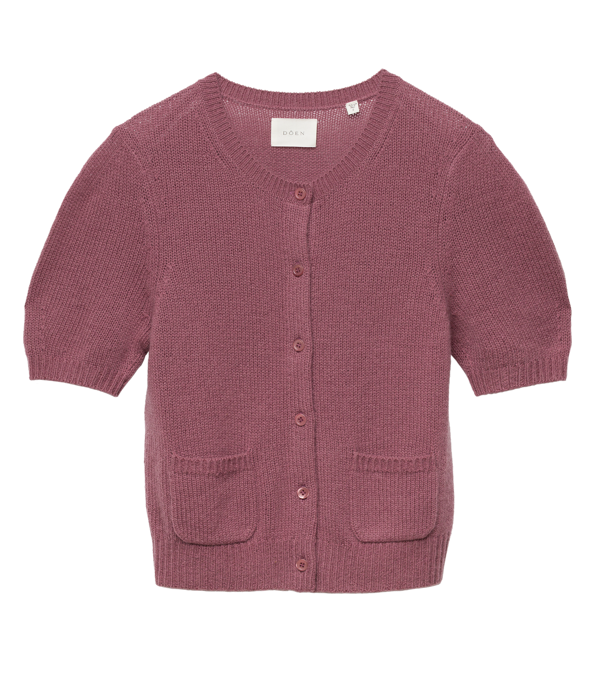 Alesia Cashmere Cardigan in Rose Mauve, view 5