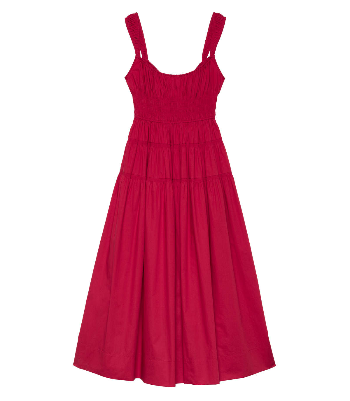 Clover Dress in Deep Tomato, view 6