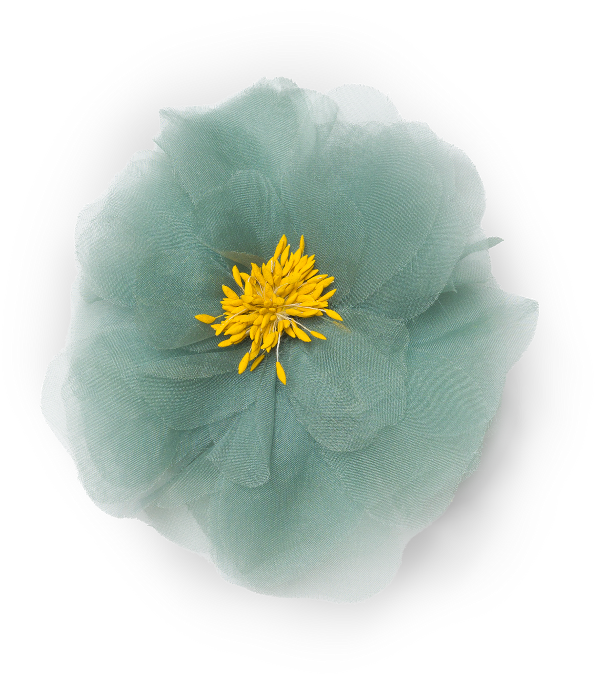 Dani Barrette in Teal Organza, view 3