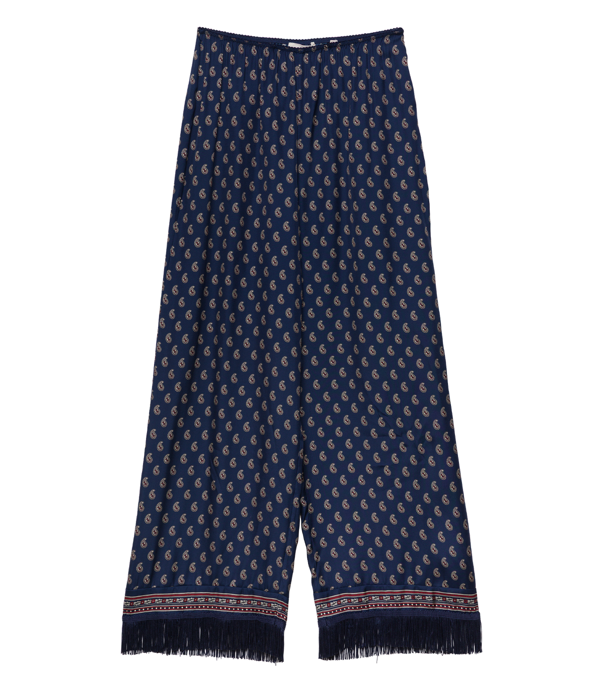 Lavon Fringe Pant in Bleu Taormina Paisley, view 12