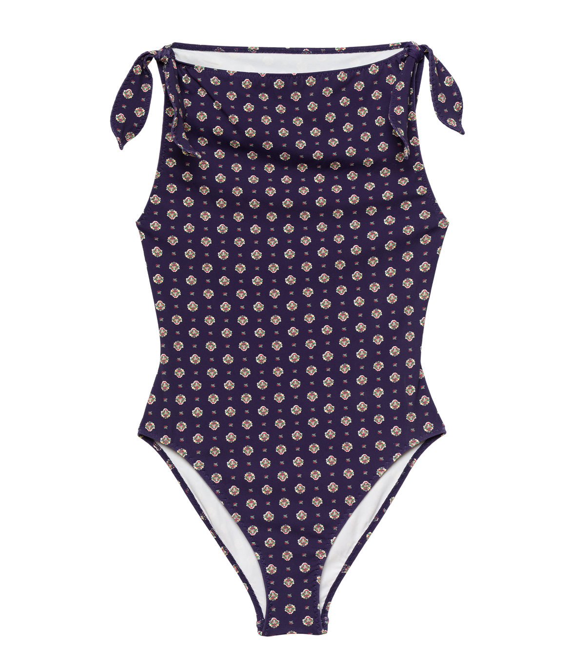 Malta Maillot in Navy Cadiz Foulard, view 7