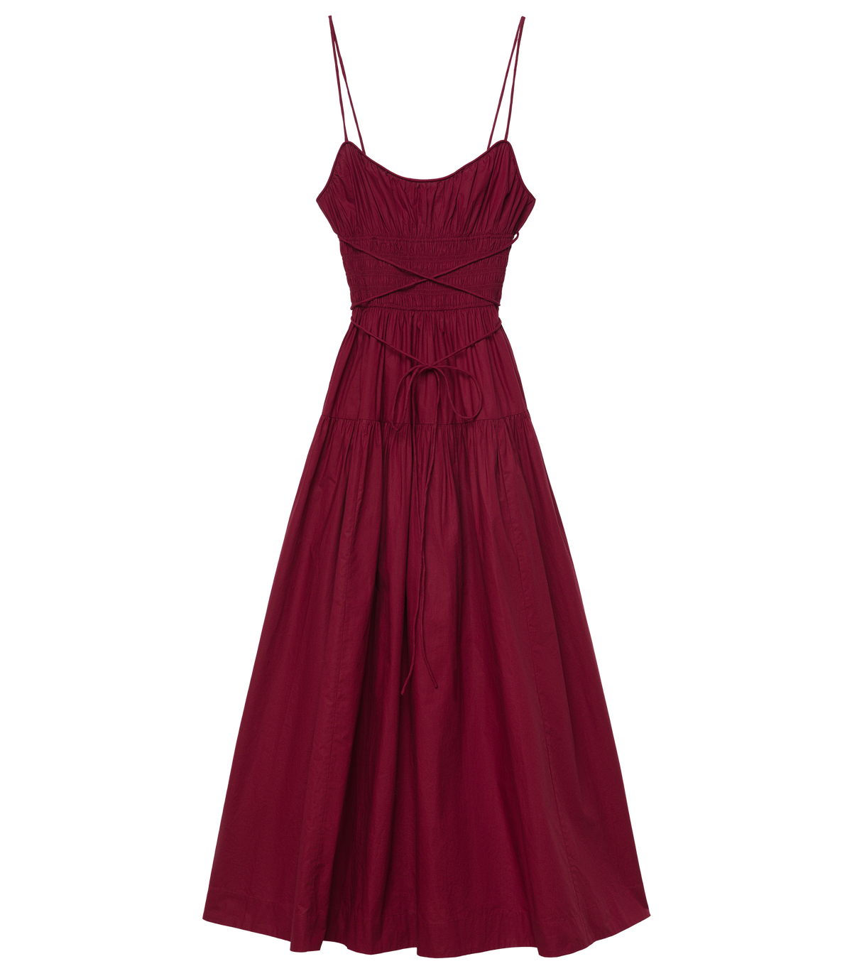 Safia Dress in Deep Ruby, view 6