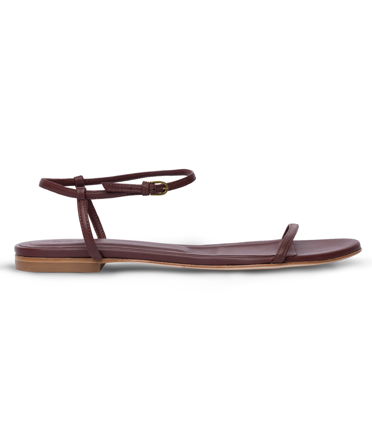 Sartene Sandal in Dark Chocolate Nappa, view 4