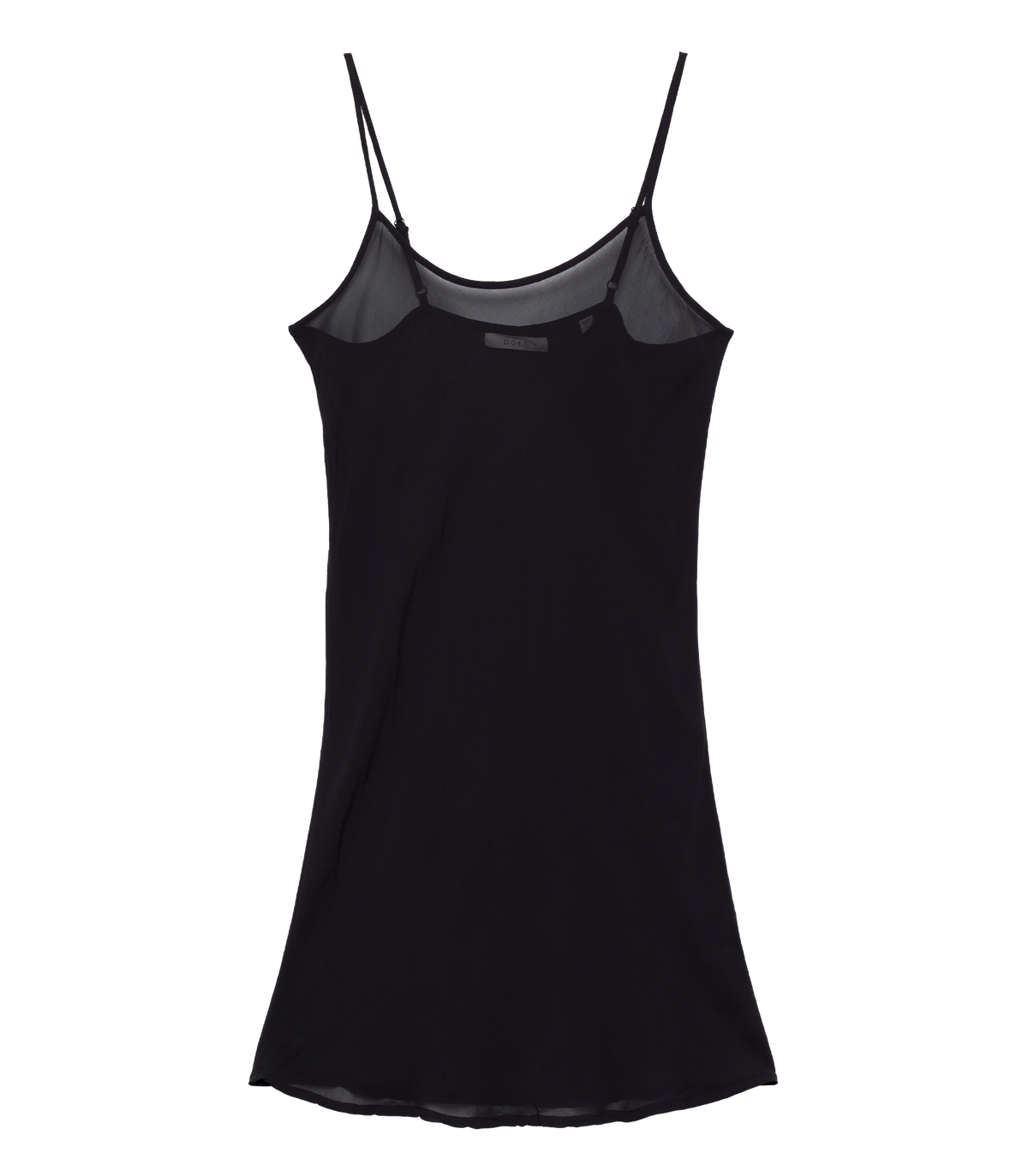 Short Scoop Neck Slip in Black, view 4