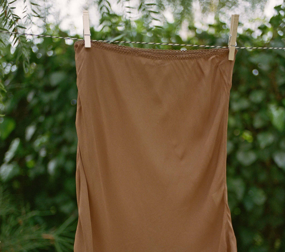 Mini Skirt Slip in Carob, view 3