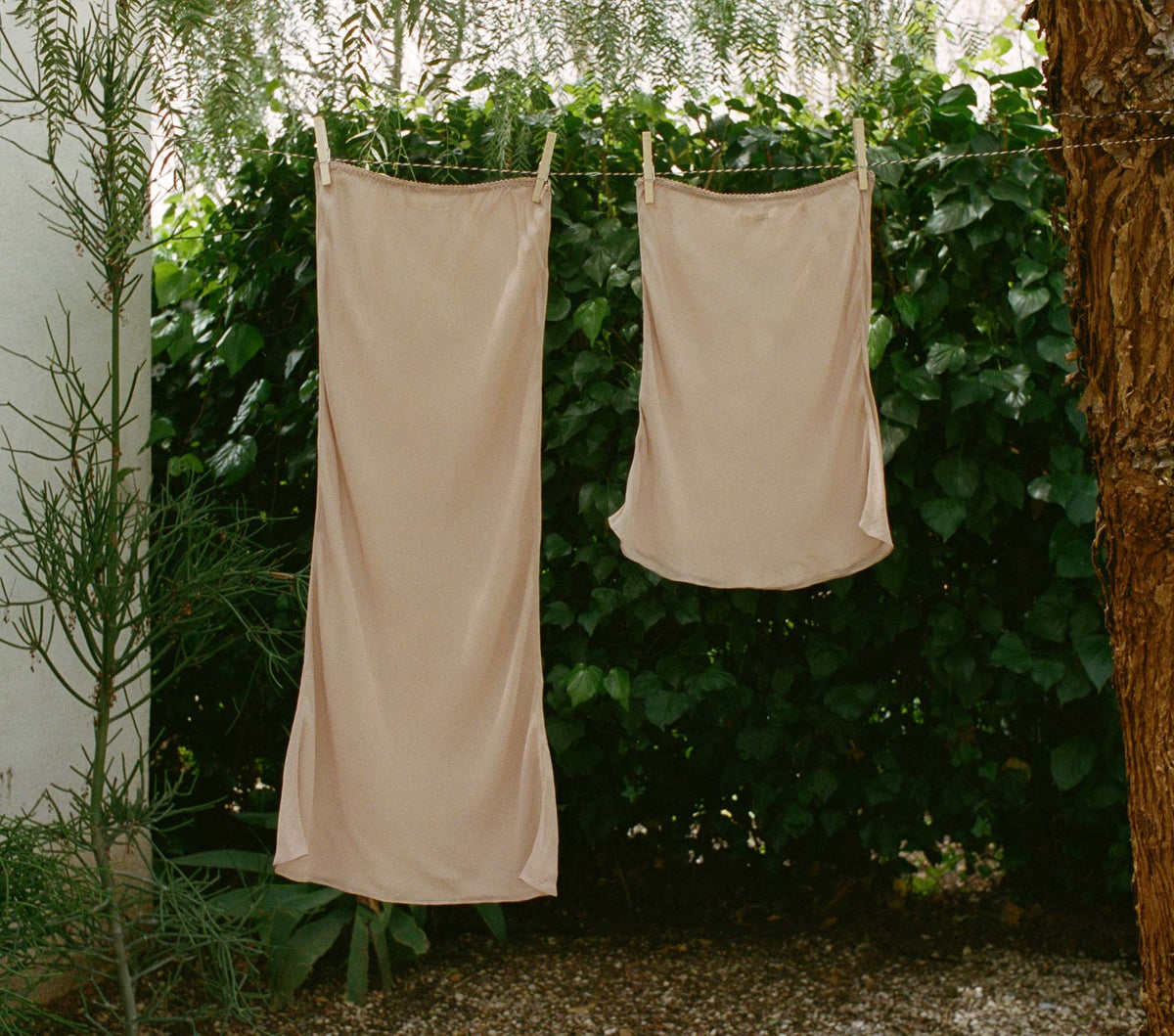 Long Skirt Slip in Conch, view 2