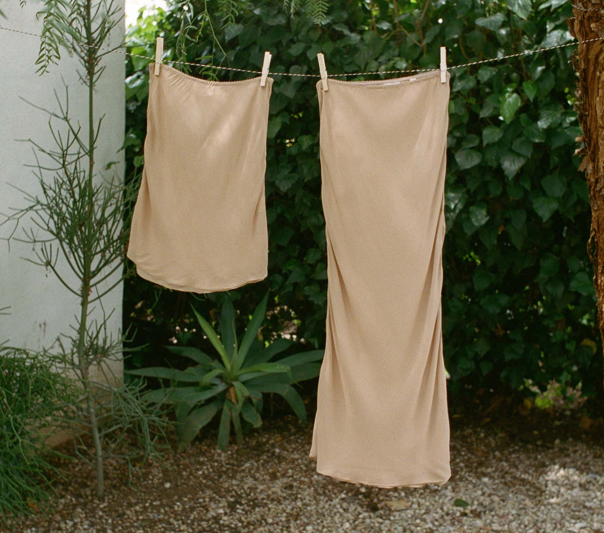 Long Skirt Slip in Sand Dollar, view 10