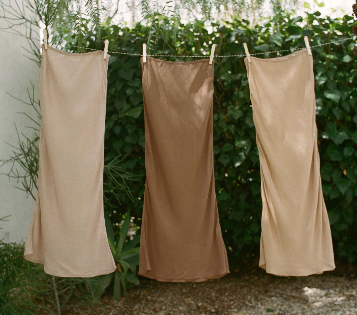 Long Skirt Slip in Conch, view 3