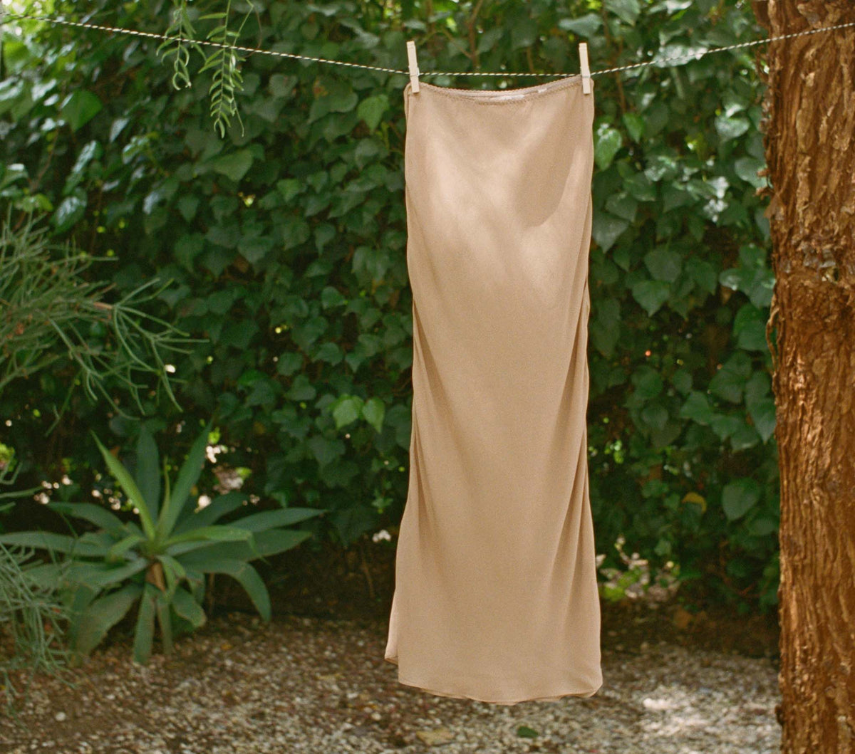 Long Skirt Slip in Sand Dollar, view 9