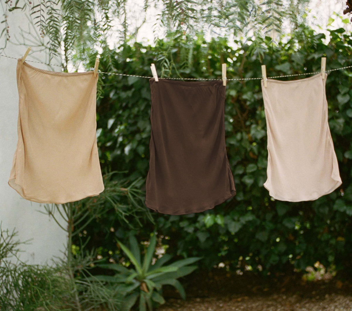 Mini Skirt Slip in Umber
