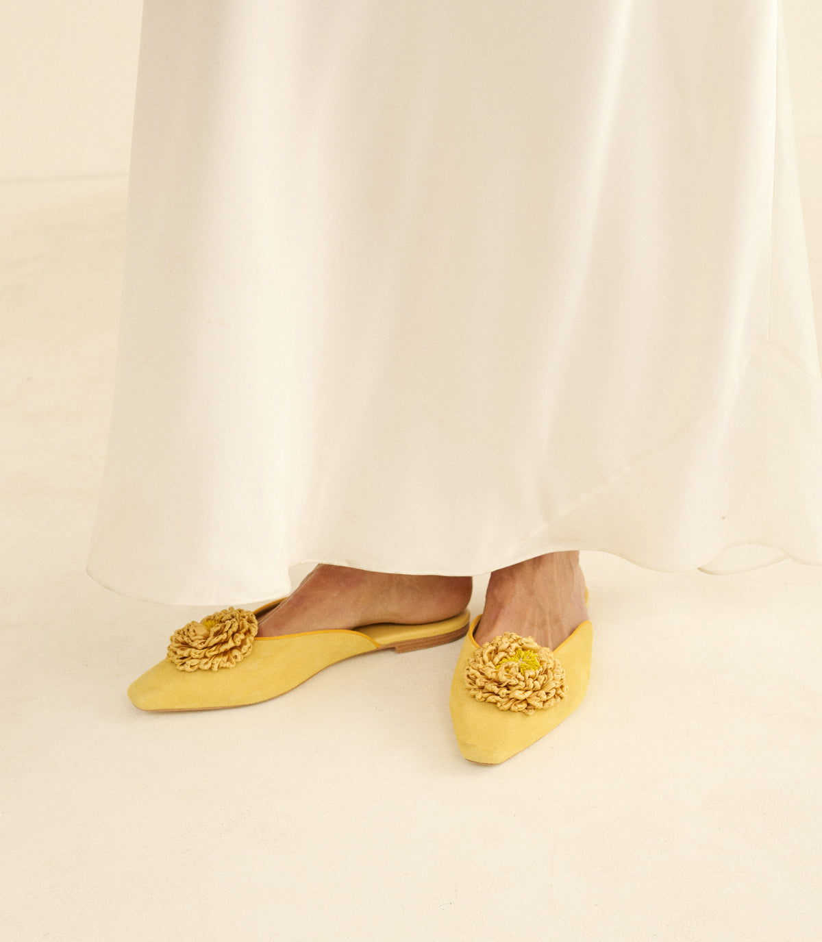 Adair Slide in Cantaloupe Suede, view 2