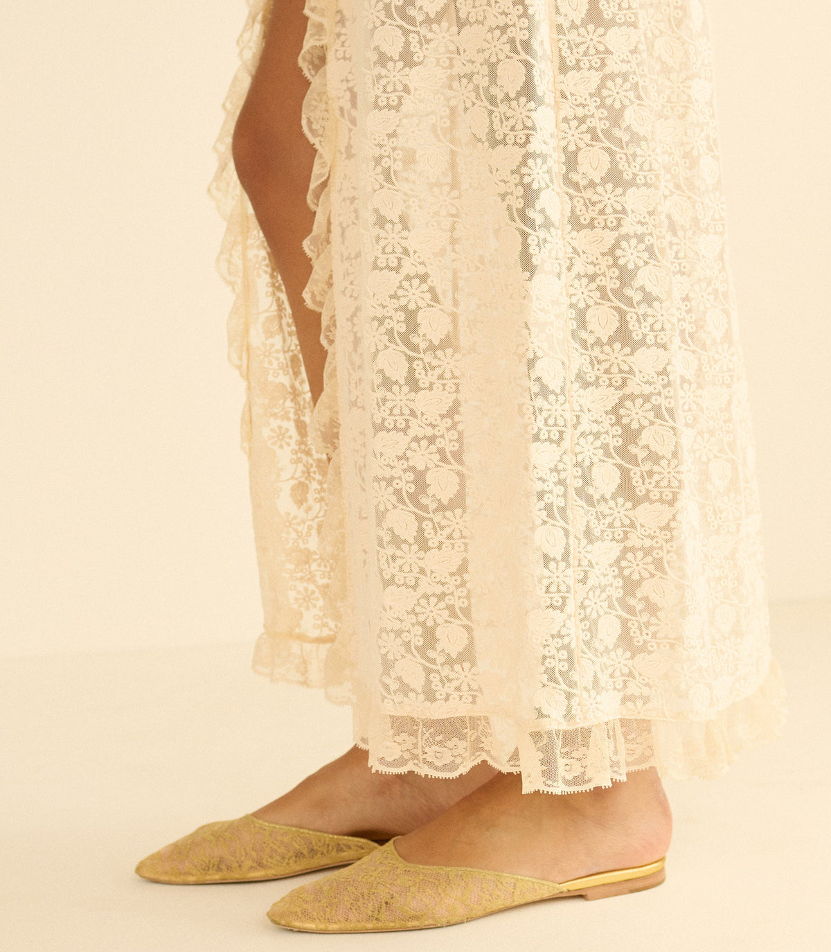 Adair Slide in Gold Lace, view 3