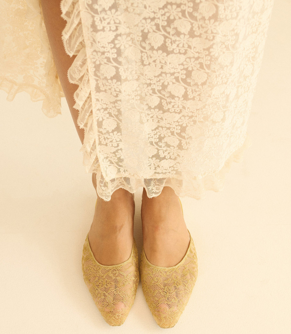 Adair Slide in Gold Lace, view 2