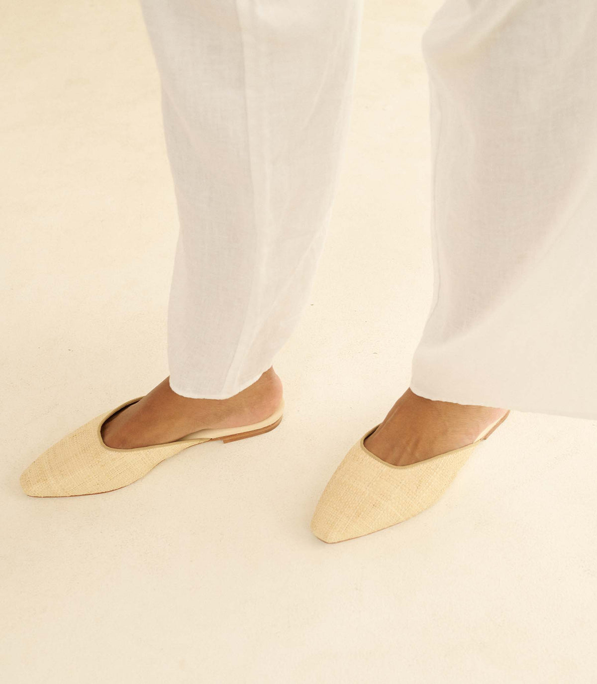 Adair Slide in Natural Raffia, view 2