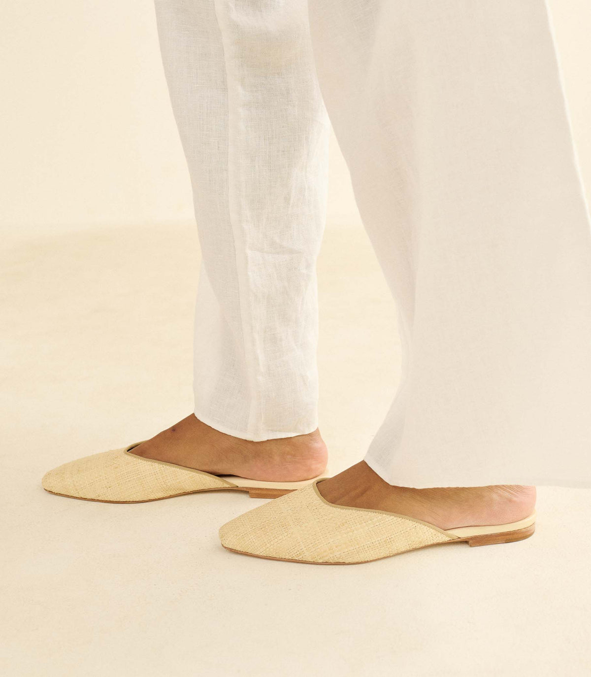 Adair Slide in Natural Raffia, view 3