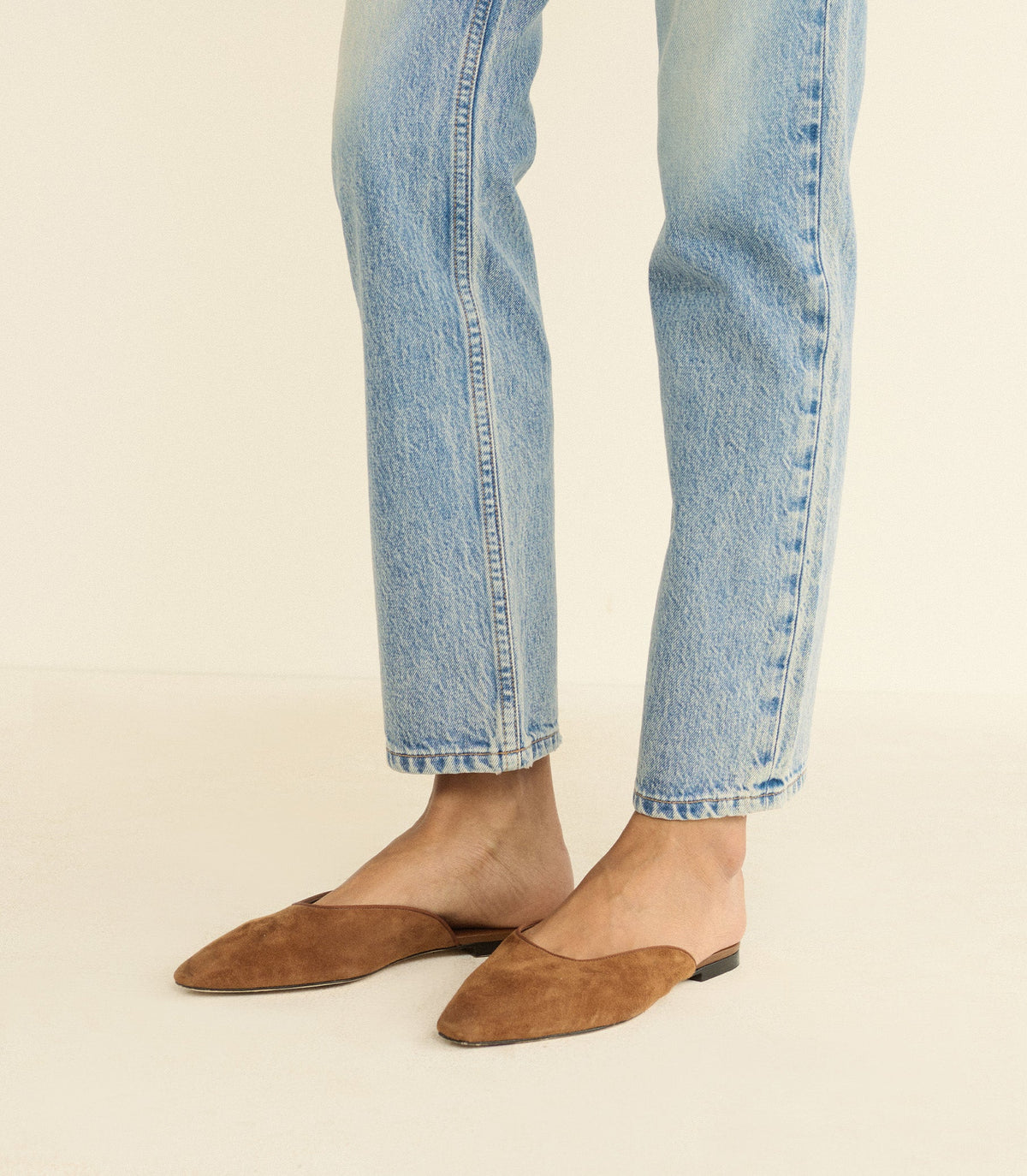Adair Slide in Tortoise Suede, view 2