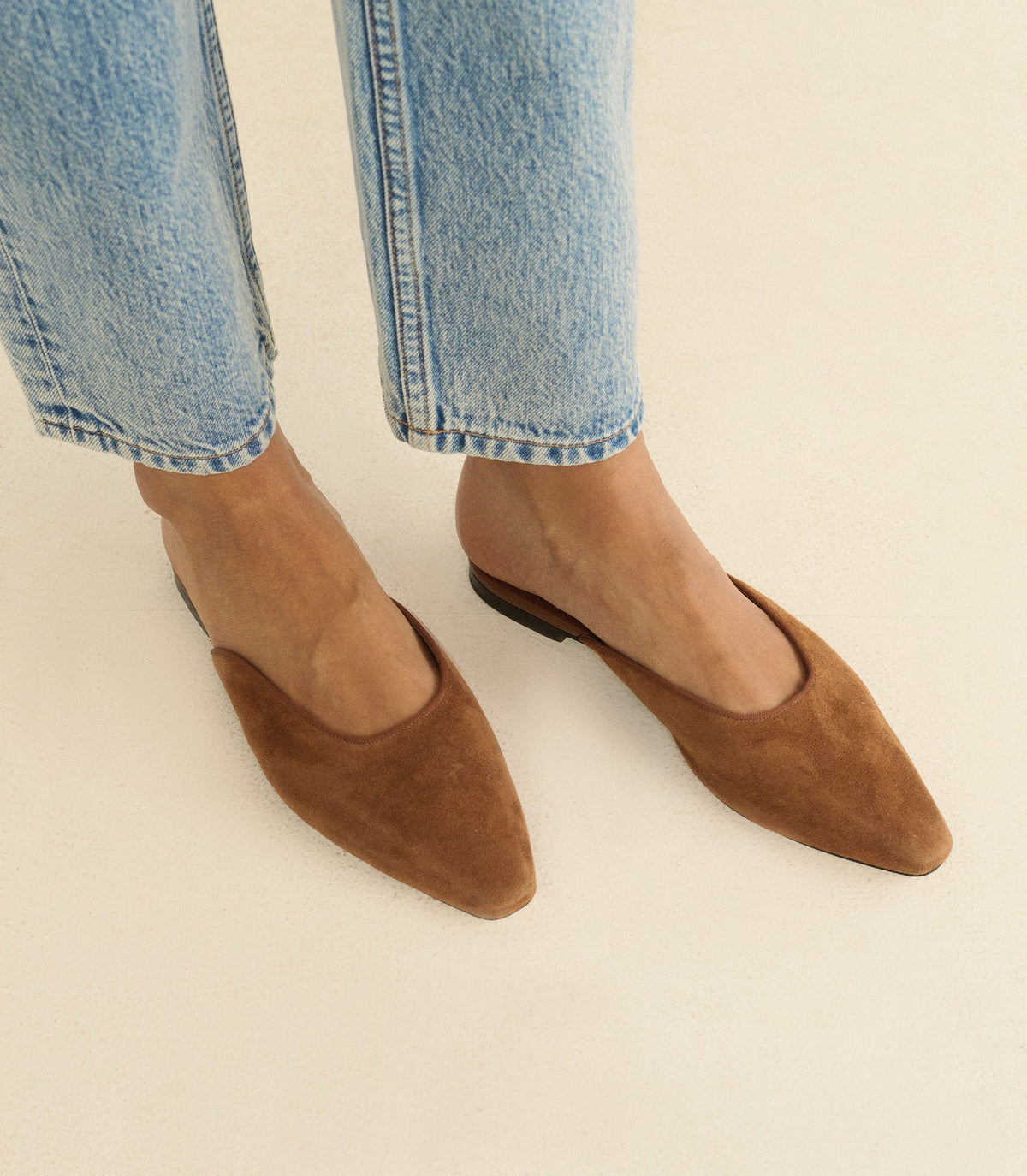 Adair Slide in Tortoise Suede, view 3