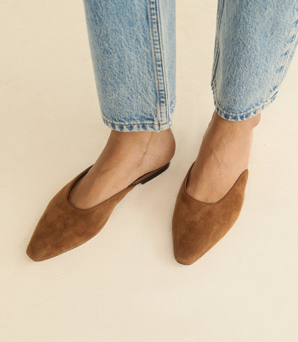 Adair Slide in Tortoise Suede