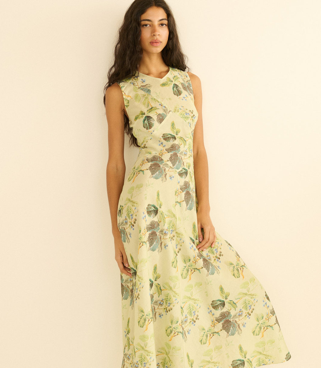 Adelana Dress in Floraison de Mûres