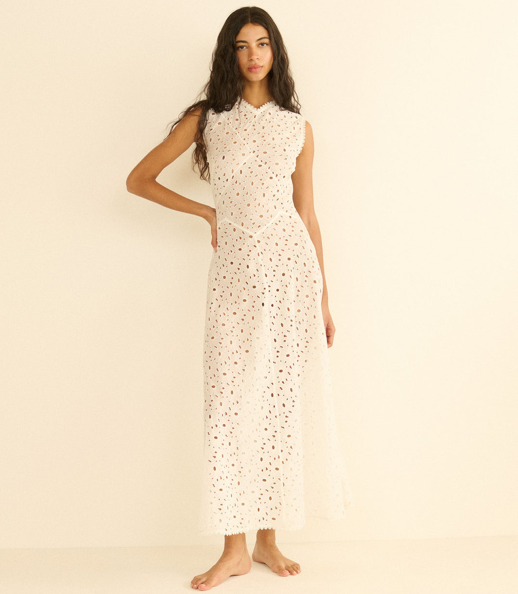 Adelana Dress in Salt