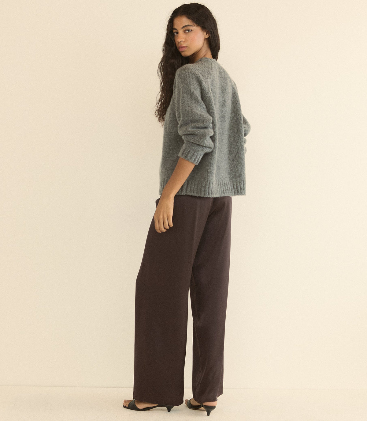 Adley Cardigan in Charcoal Melange, view 5
