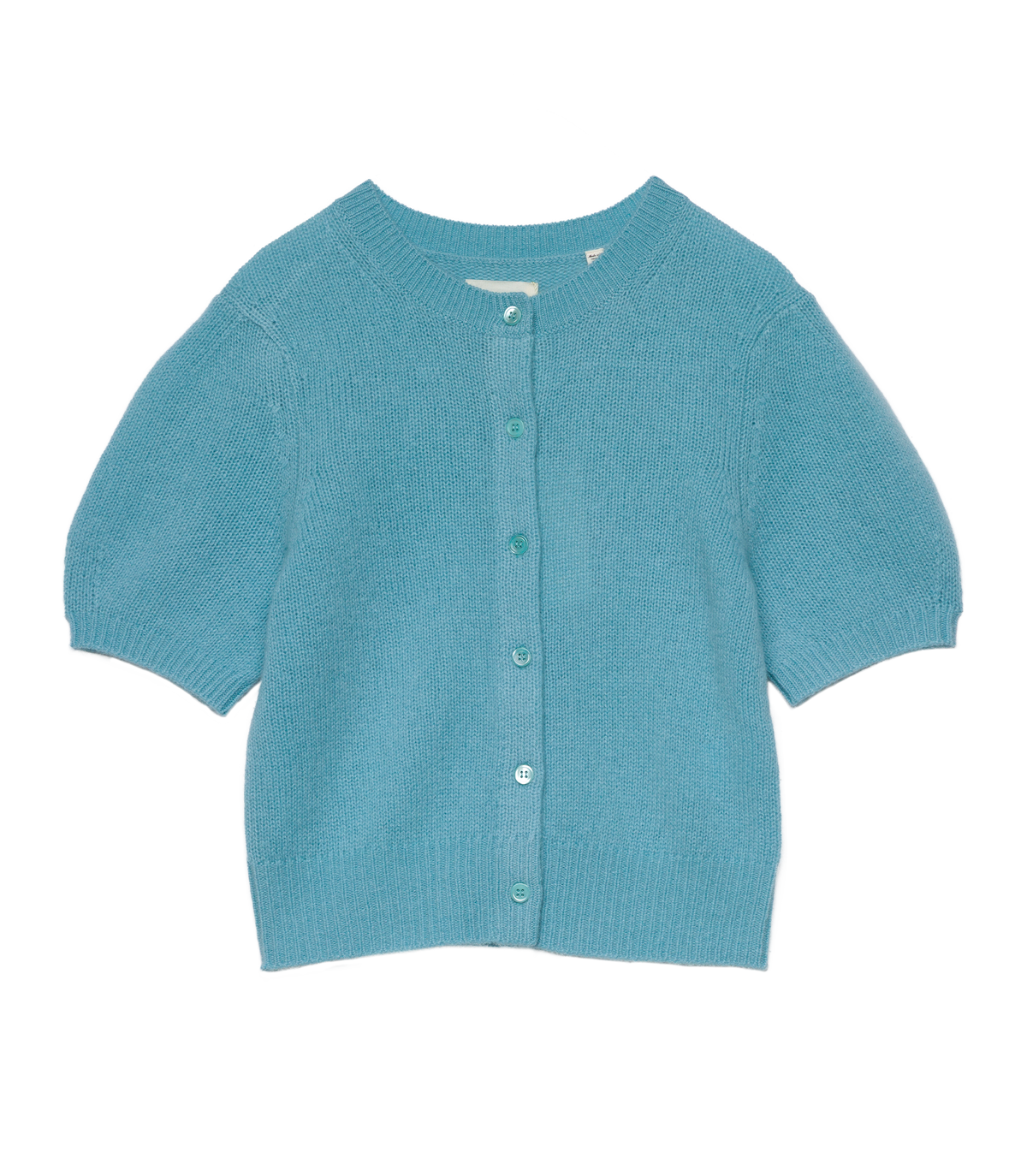 Alesia Cashmere Cardigan in Deep Aquamarine, view 5