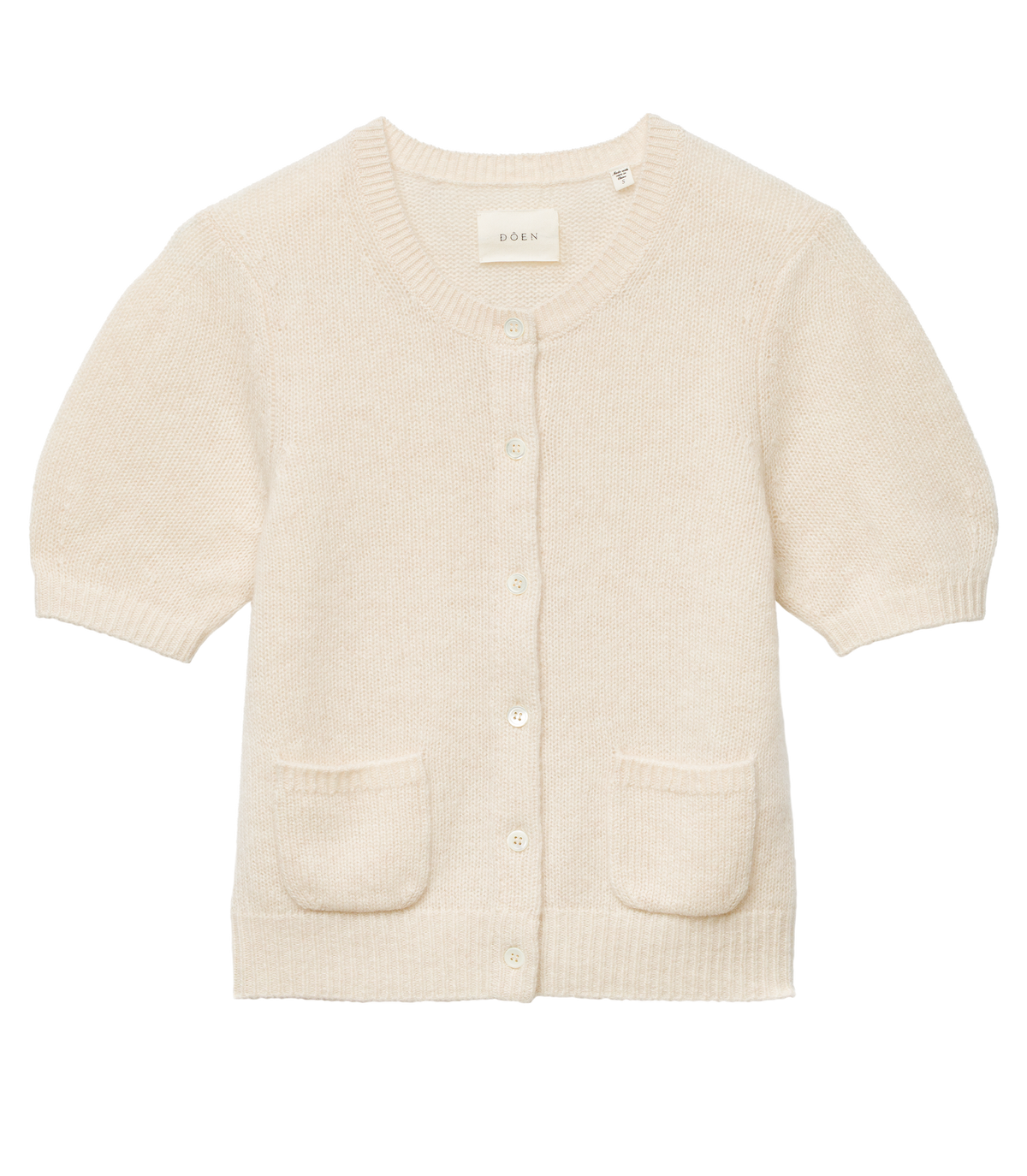 Alesia Cashmere Cardigan in Dogwood, view 5