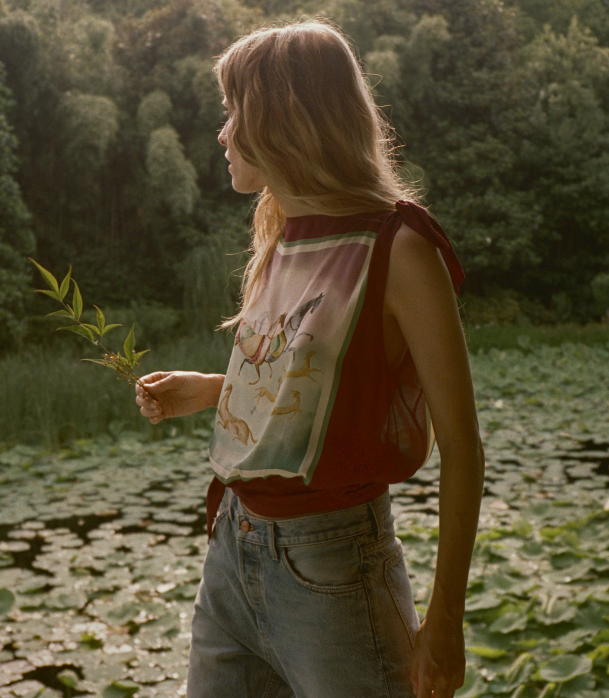 Aliette Top in Gallops Foulard, view 3