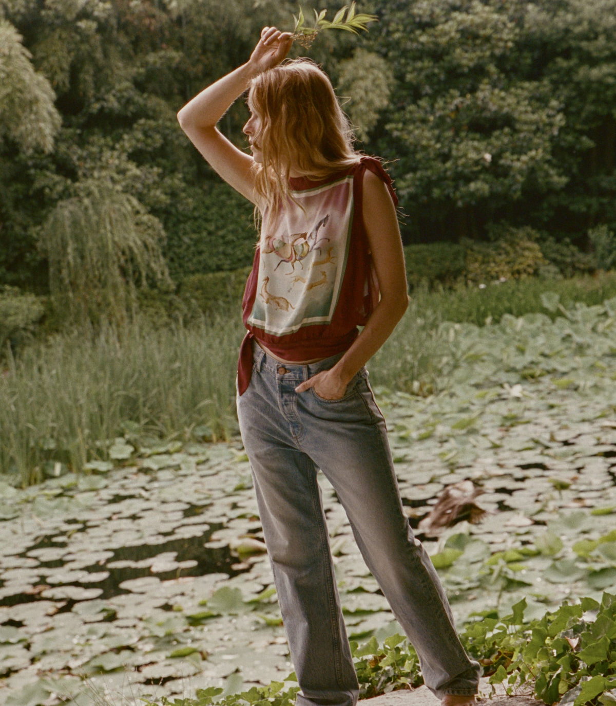 Aliette Top in Gallops Foulard
