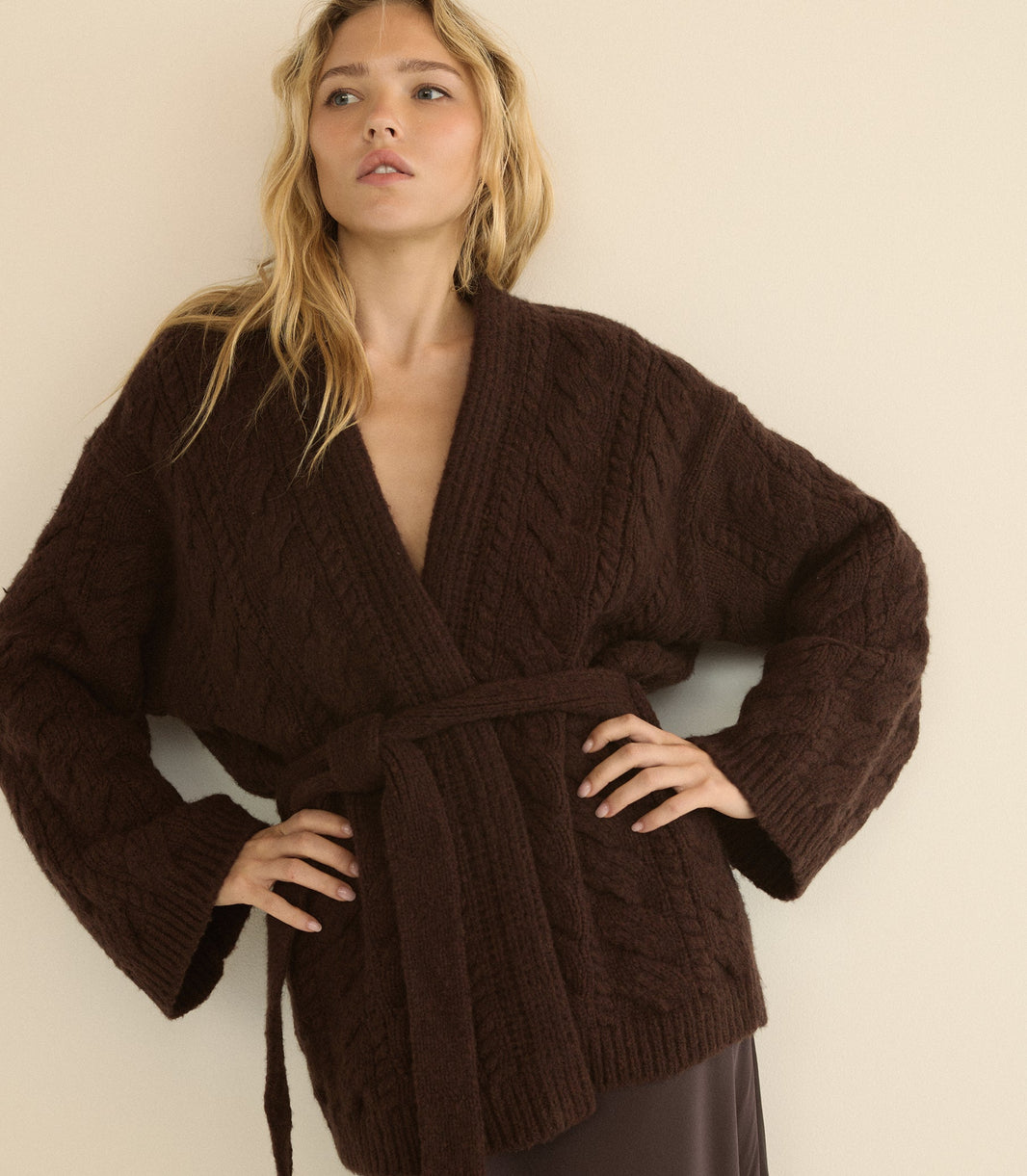 Alpine Cardigan in Sycamore Bark