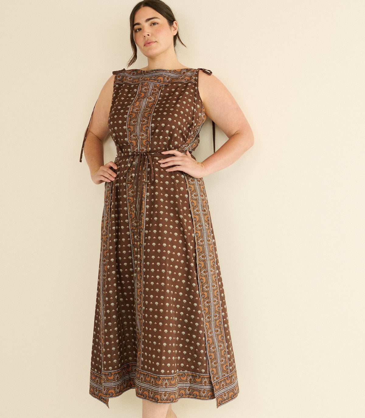 Amarante Dress in Terre Foulard de la Mer, view 5