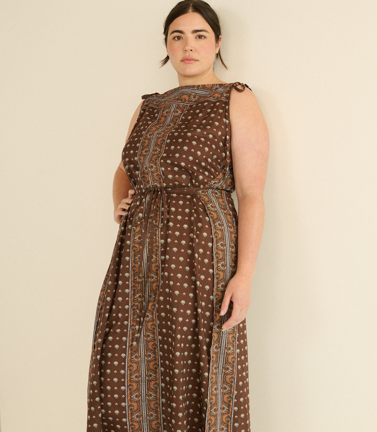 Amarante Dress in Terre Foulard de la Mer, view 6