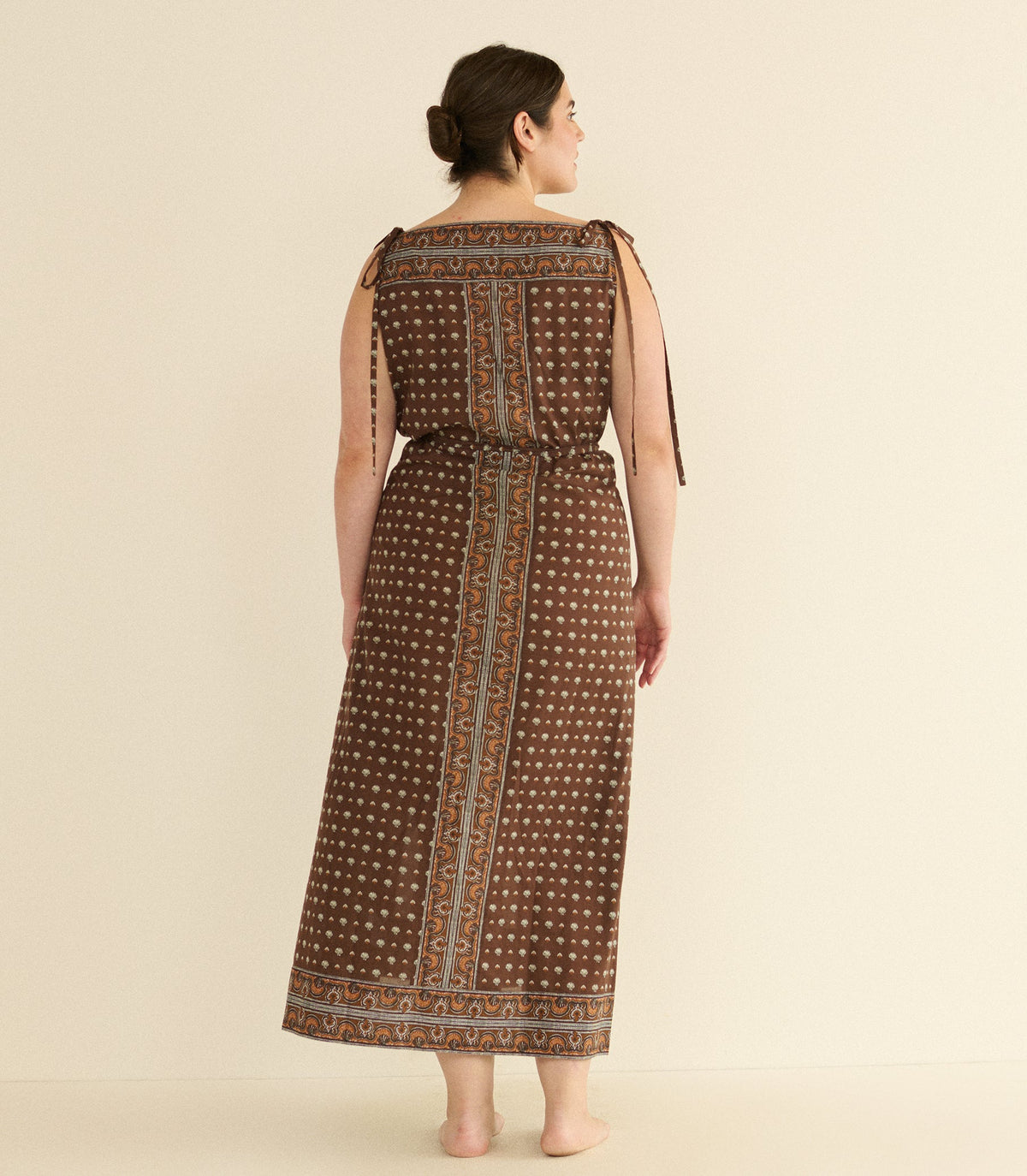 Amarante Dress in Terre Foulard de la Mer, view 7