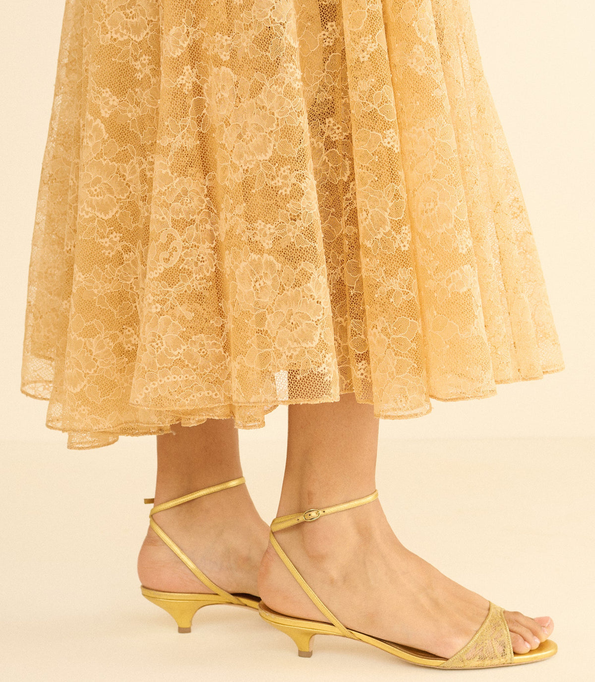 Amra Heel in Gold Lace, view 3