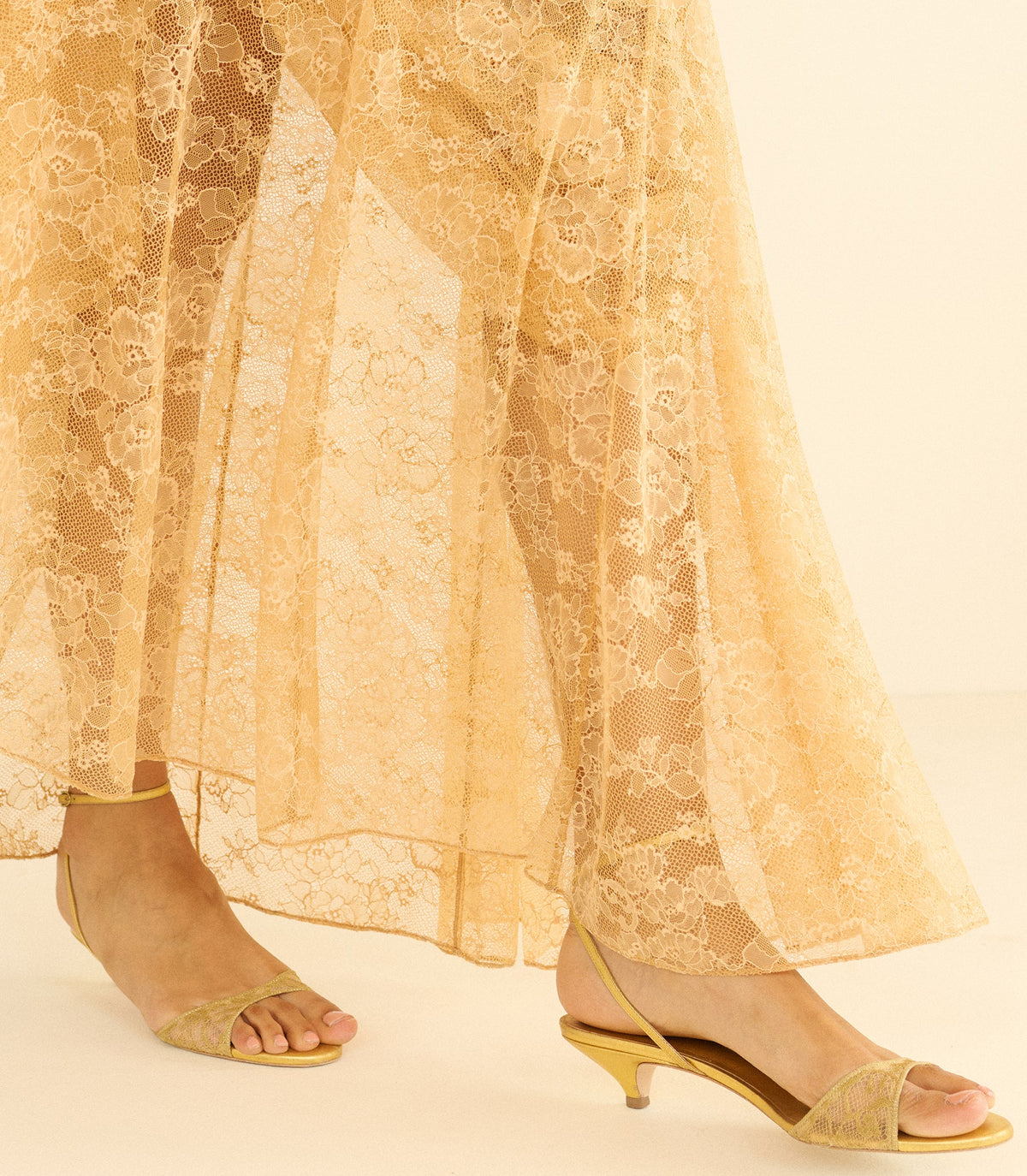Amra Heel in Gold Lace, view 2