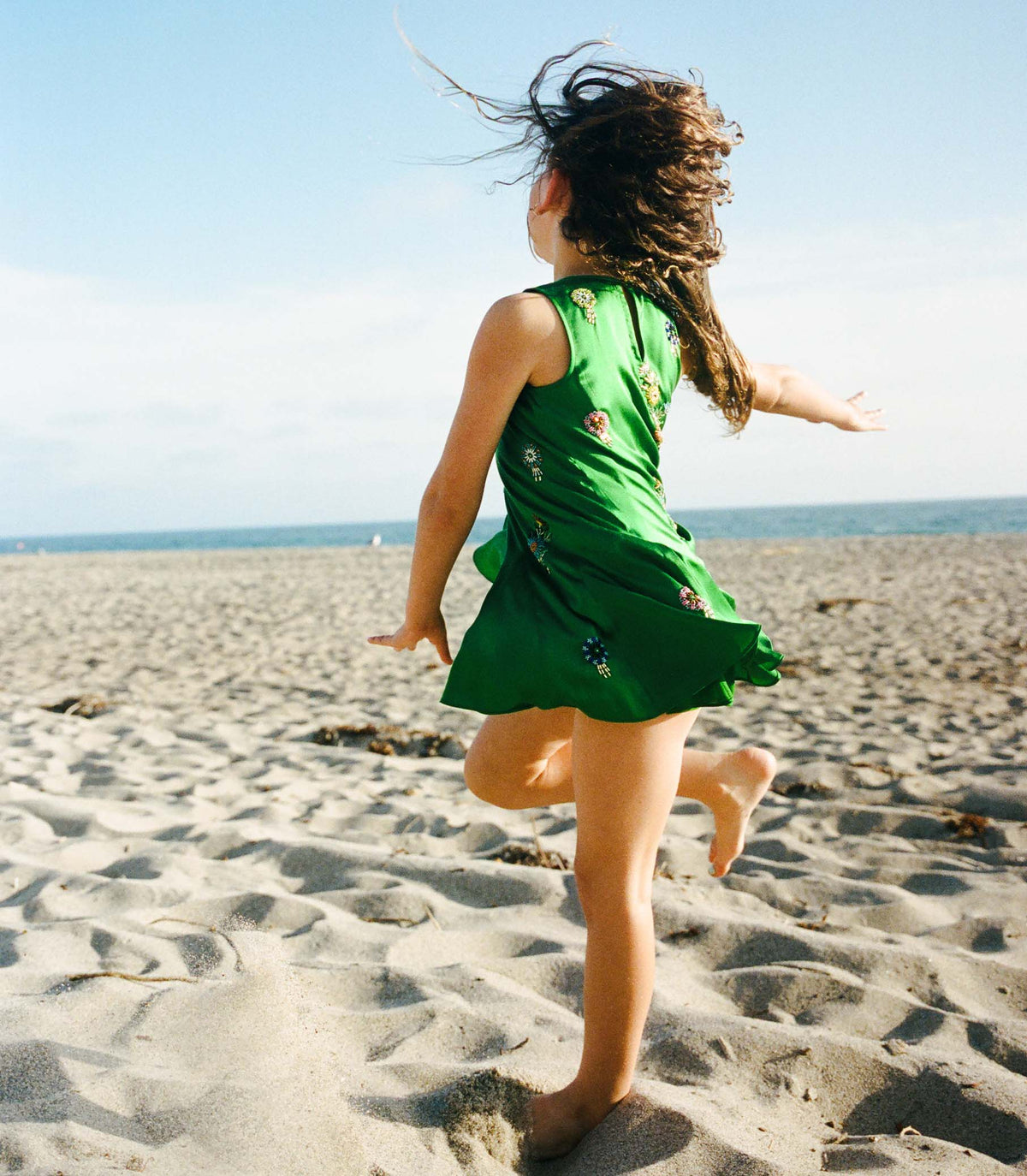 Ariel Dress in Emerald, view 3