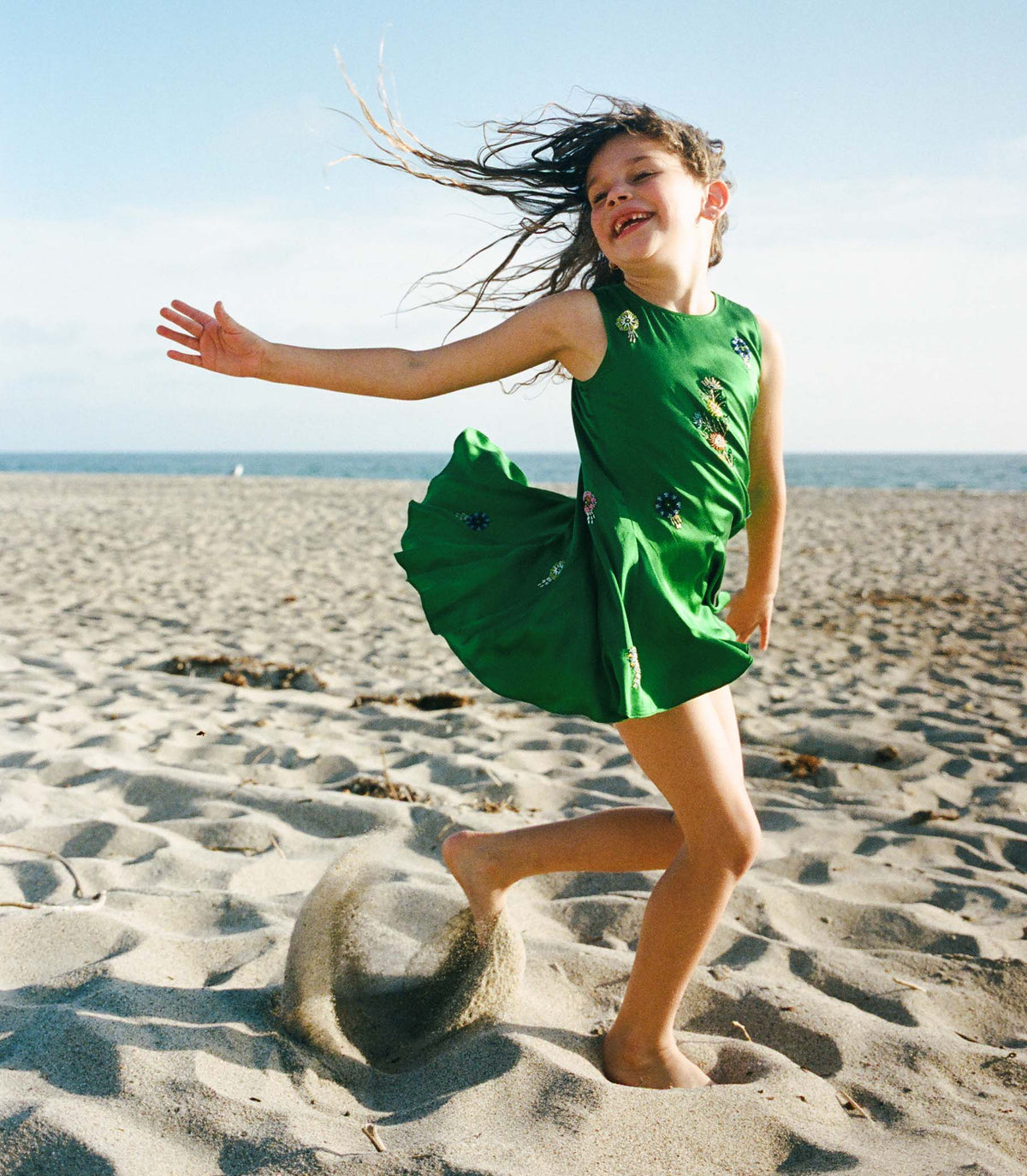 Ariel Dress in Emerald, view 5