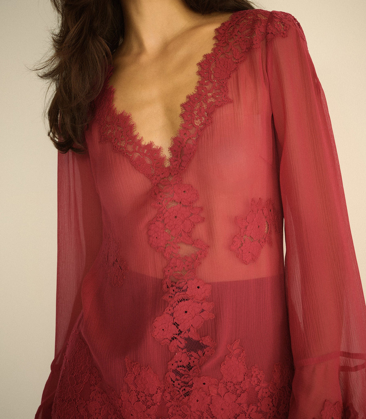 Armance Dress in Red Snapdragon, view 4