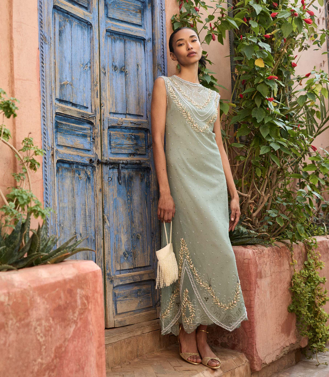 Artemise Dress in Sage