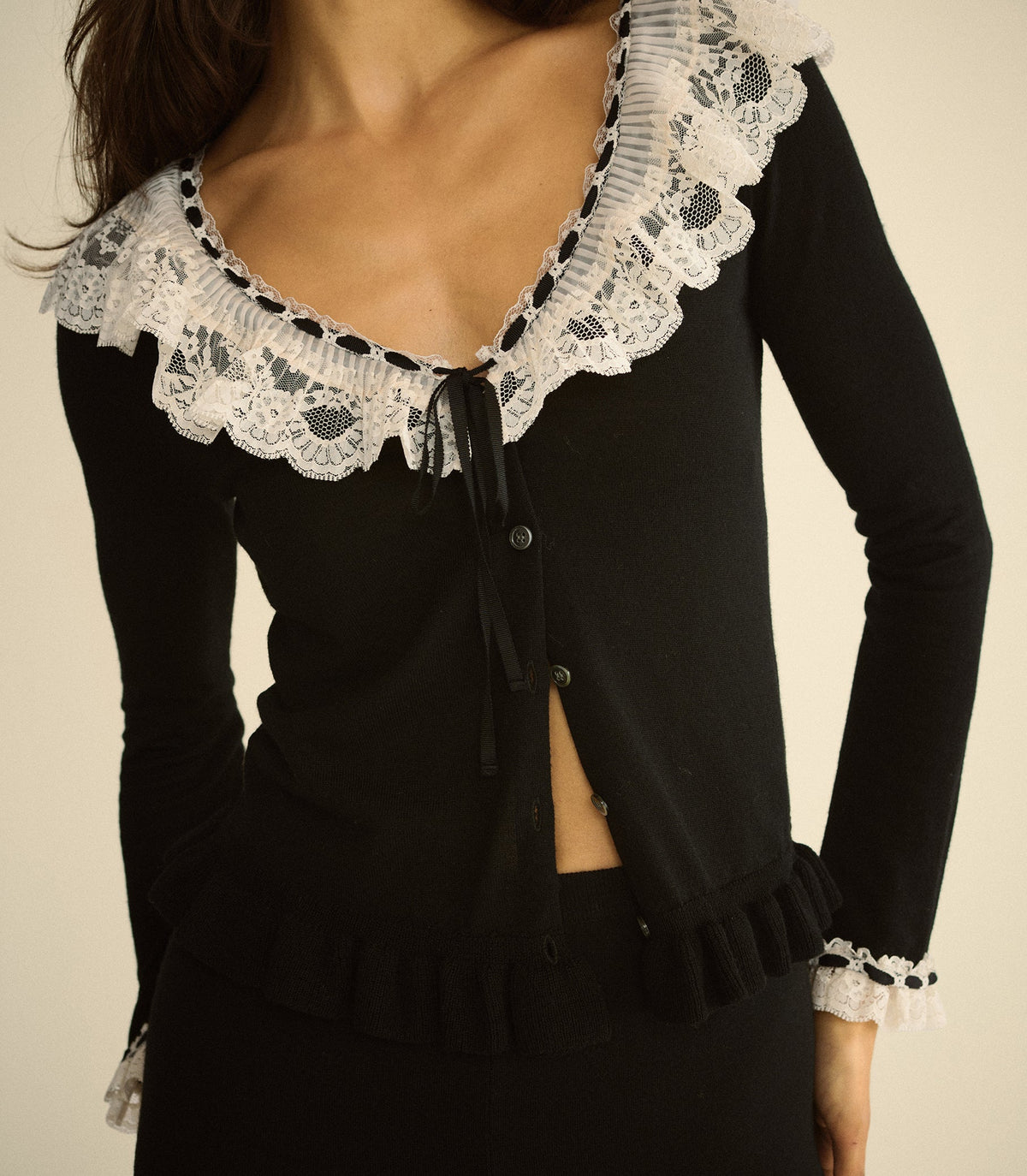 Aubrielle Cardigan in Black