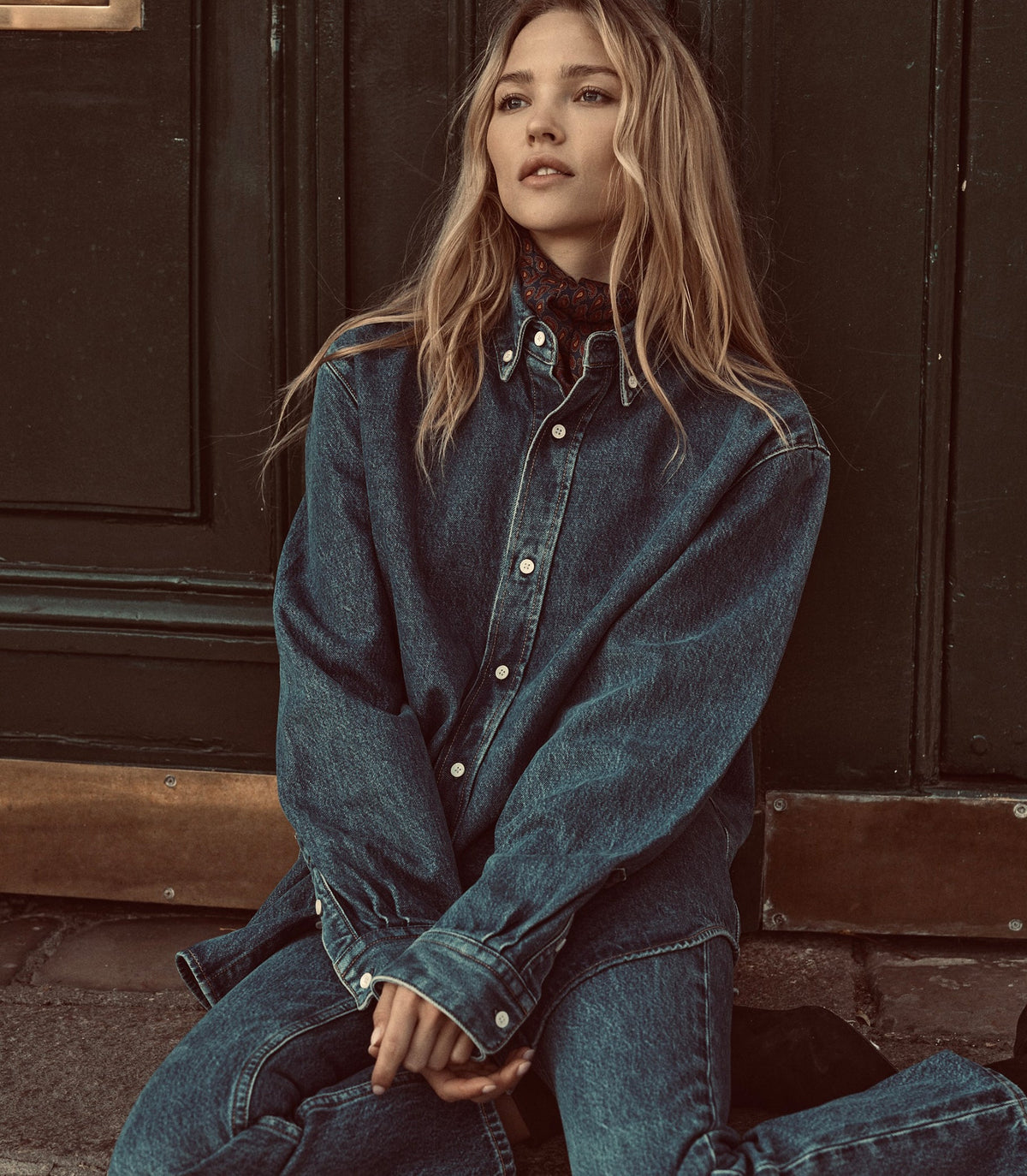 Bacall Shirt – Roussillon Mid Wash