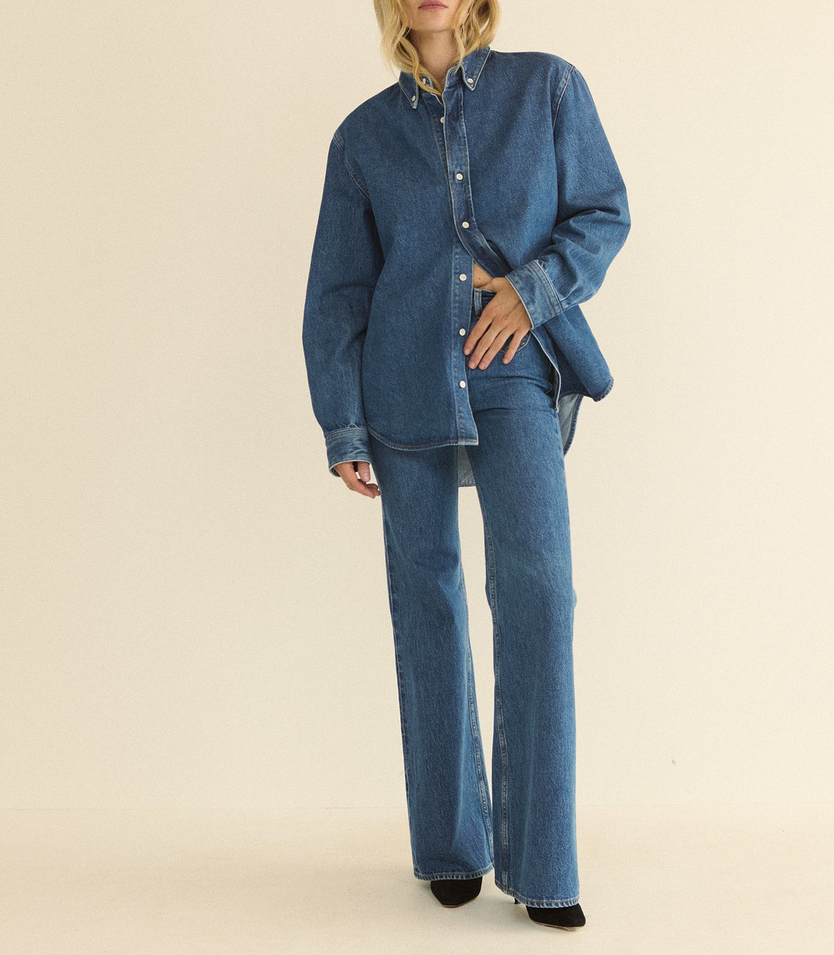 Bacall Shirt – Roussillon Mid Wash