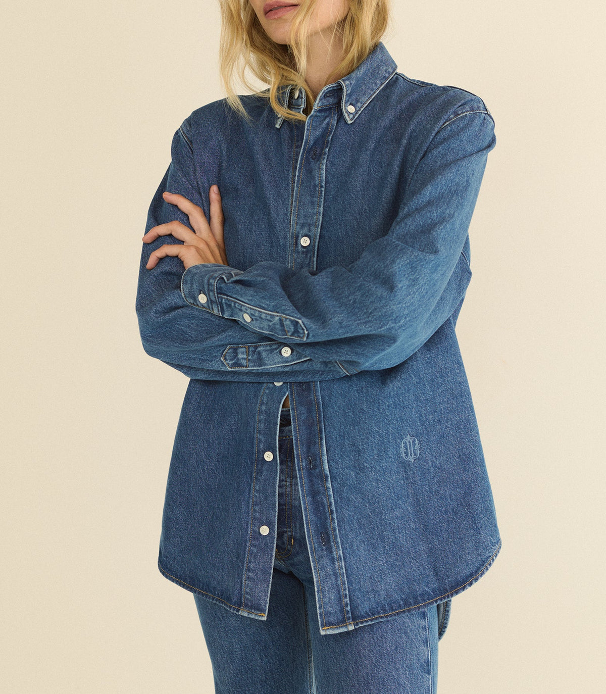 Bacall Shirt – Roussillon Mid Wash