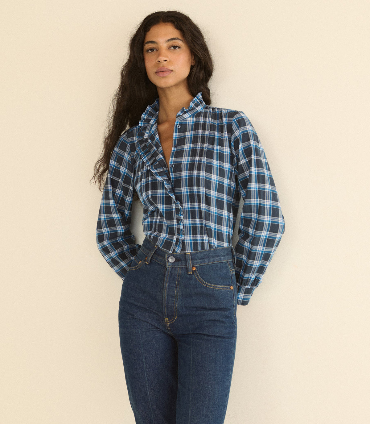 Barrett Top in Valmont Plaid