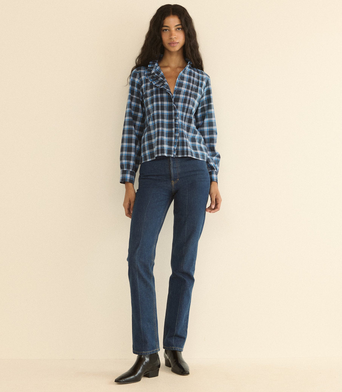 Barrett Top in Valmont Plaid, view 5