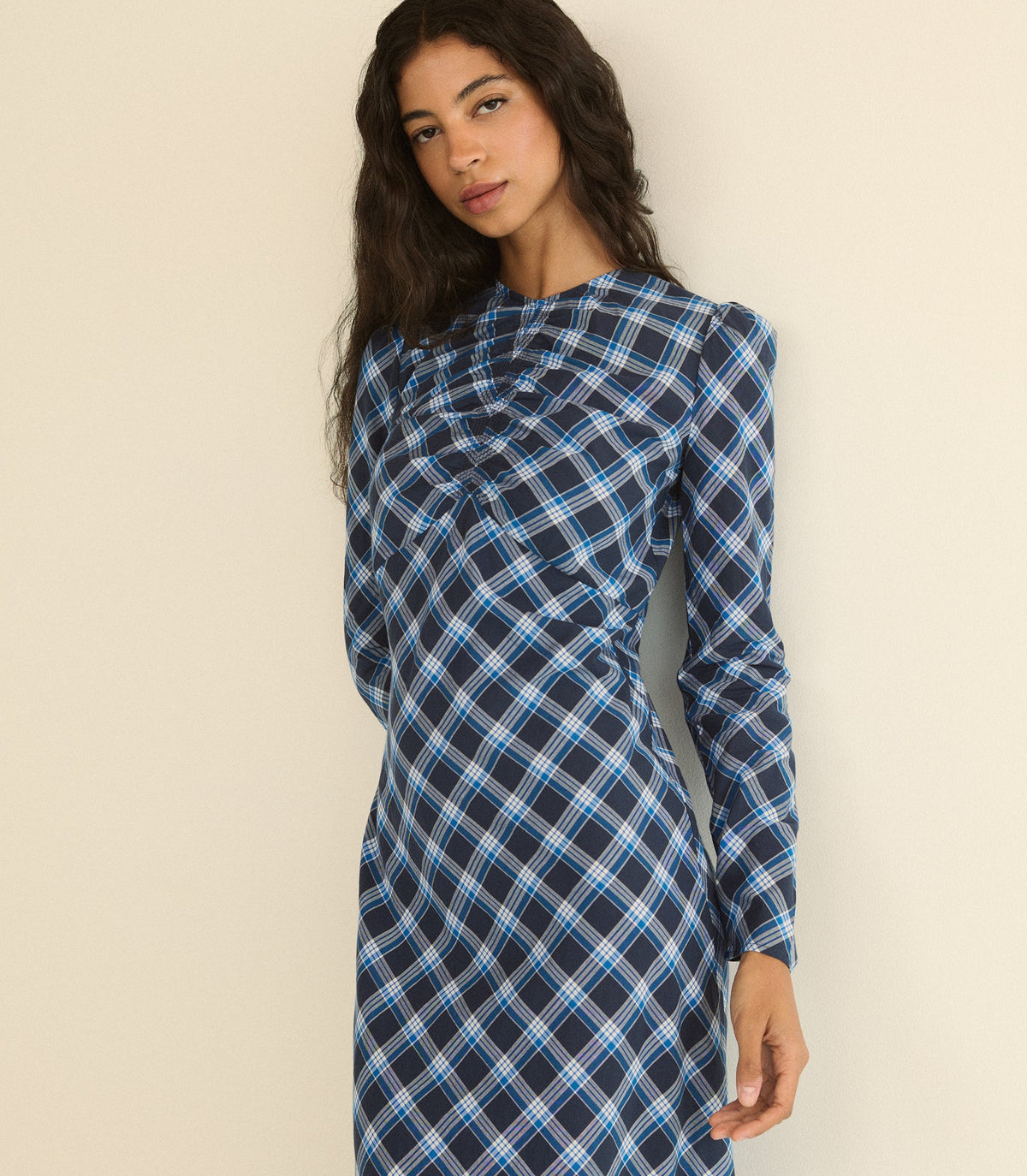 Begonia Dress in Valmont Plaid, view 2