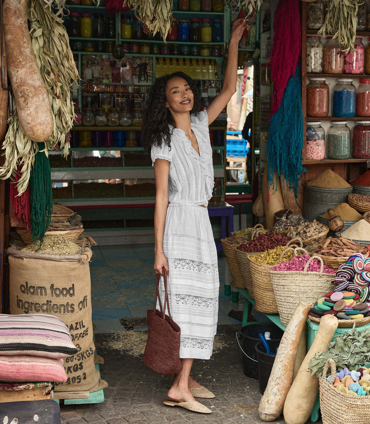Sidra Skirt in Salt, view 2