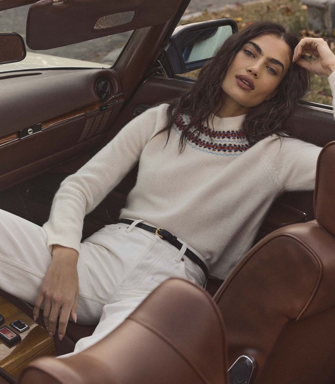 Boniface Sweater in Ivory Annecy Fair Isle