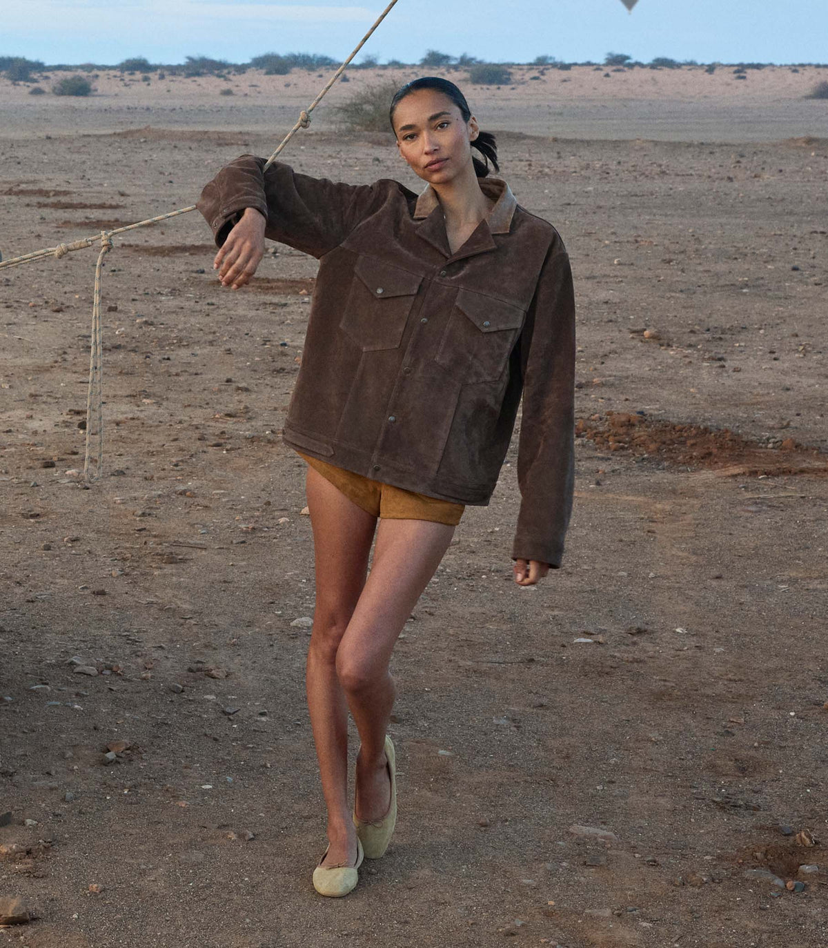 Carson Suede Jacket in Sable, view 3