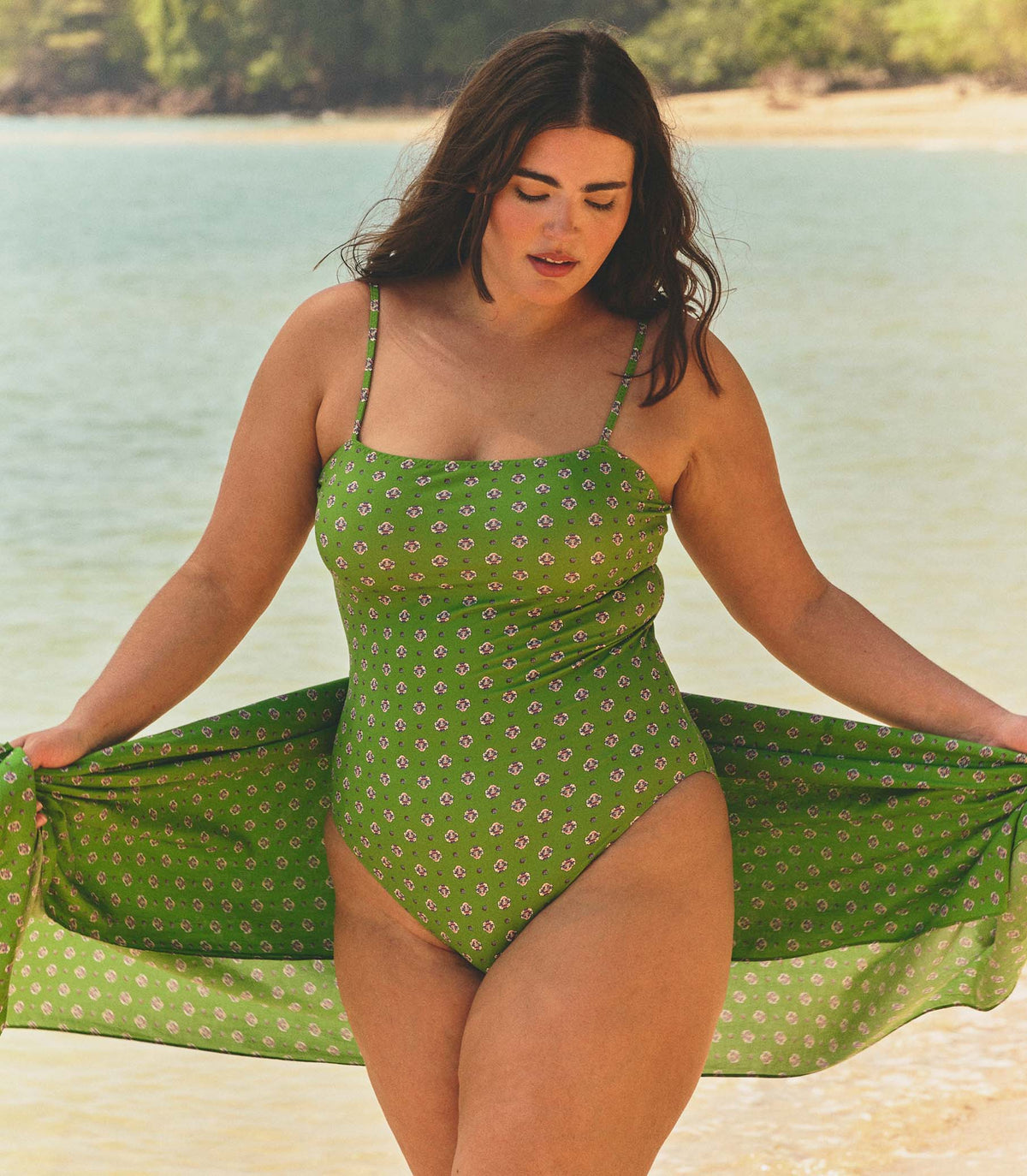 Cascais Sarong in Vert Cadiz Foulard, view 5